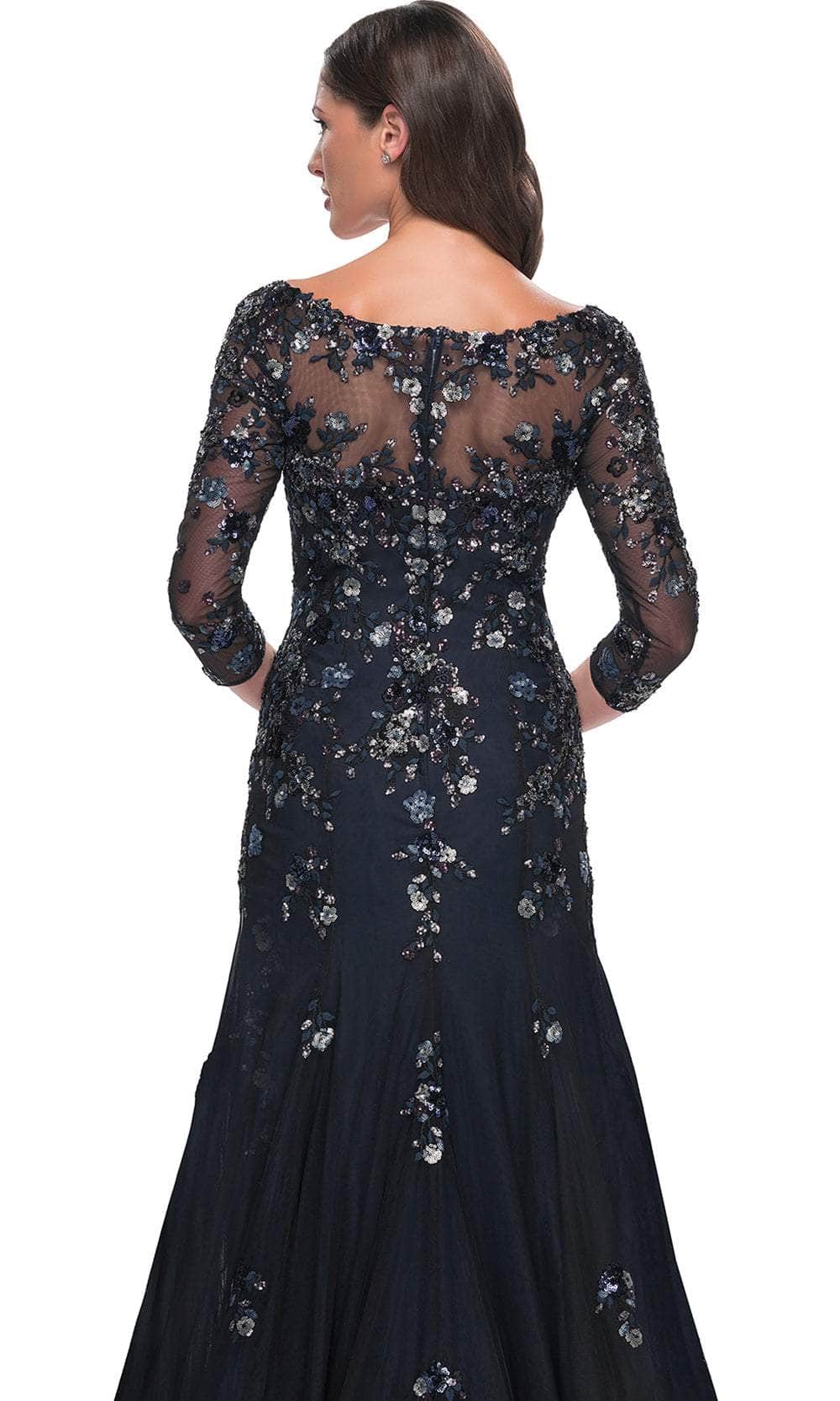 La Femme 30860 - Lace Applique Mermaid Prom Gown Mother of the Bride Dresses