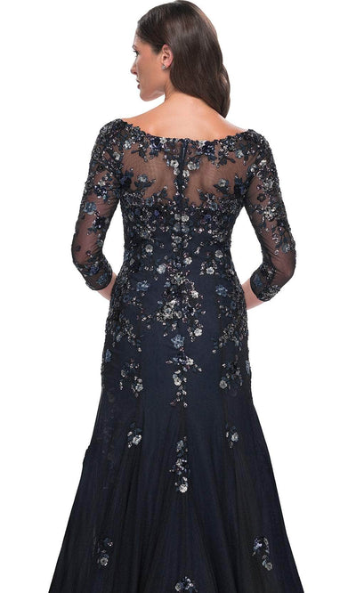 La Femme 30860 - Lace Applique Mermaid Prom Gown Mother of the Bride Dresses