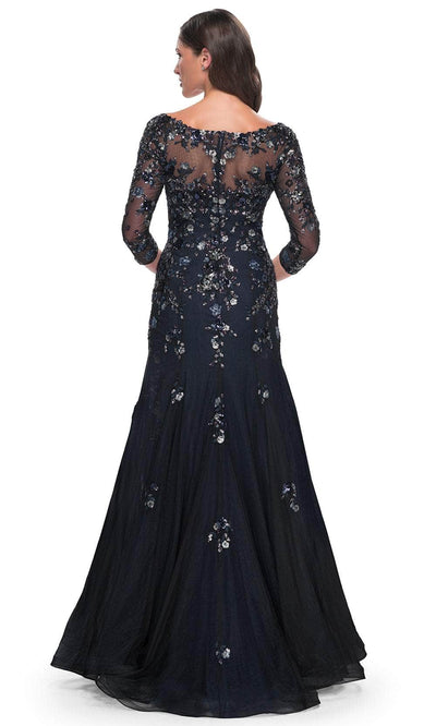 La Femme 30860 - Lace Applique Mermaid Prom Gown Mother of the Bride Dresses