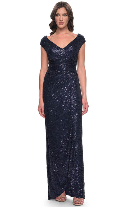 La Femme 30865 - Ruched Sequin Evening Dress Mother of the Bride Dresses