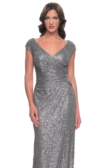 La Femme 30865 - Ruched Sequin Evening Dress Mother of the Bride Dresses