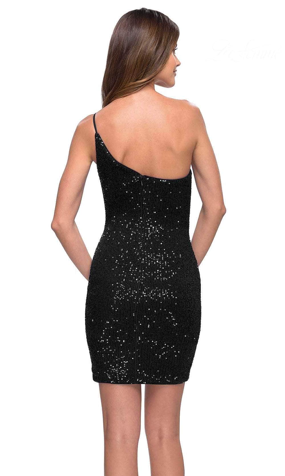 La Femme 30933 - Fitted Sequin Homecoming Dress with Slit Special Occasion Dress