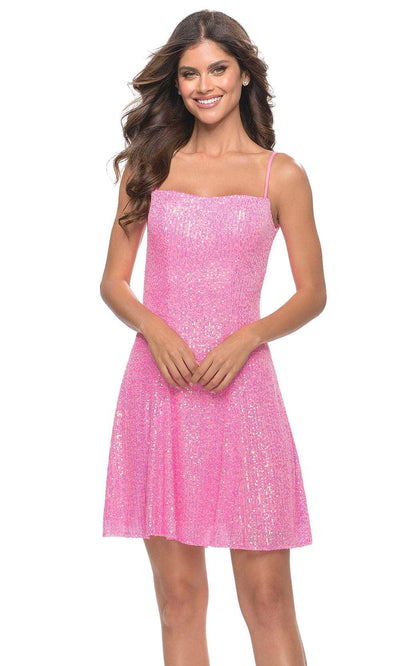 La Femme 31077 - Scoop Back Sequin Cocktail Dress Cocktail Dresses