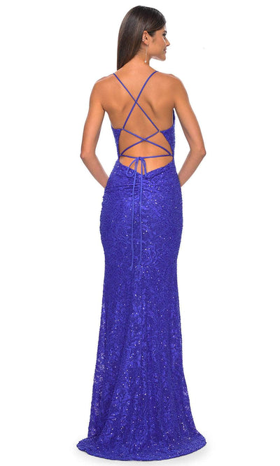 La Femme 31359 - V-Neck Lace Prom Dress Evening Dresses