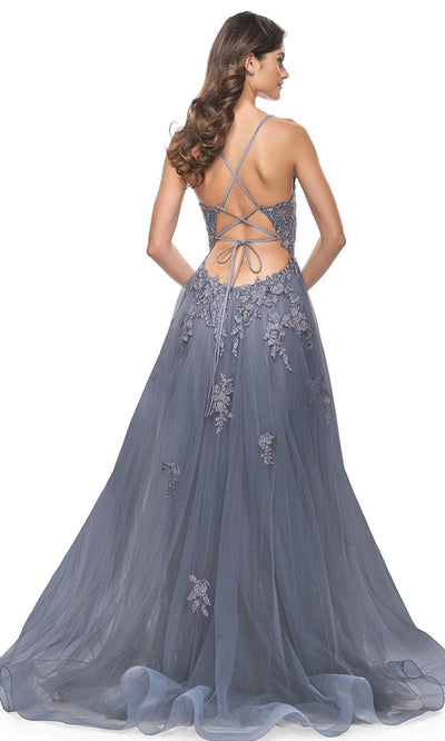 La Femme 31472 - Sleeveless Strappy Back Prom Gown Evening Dresses