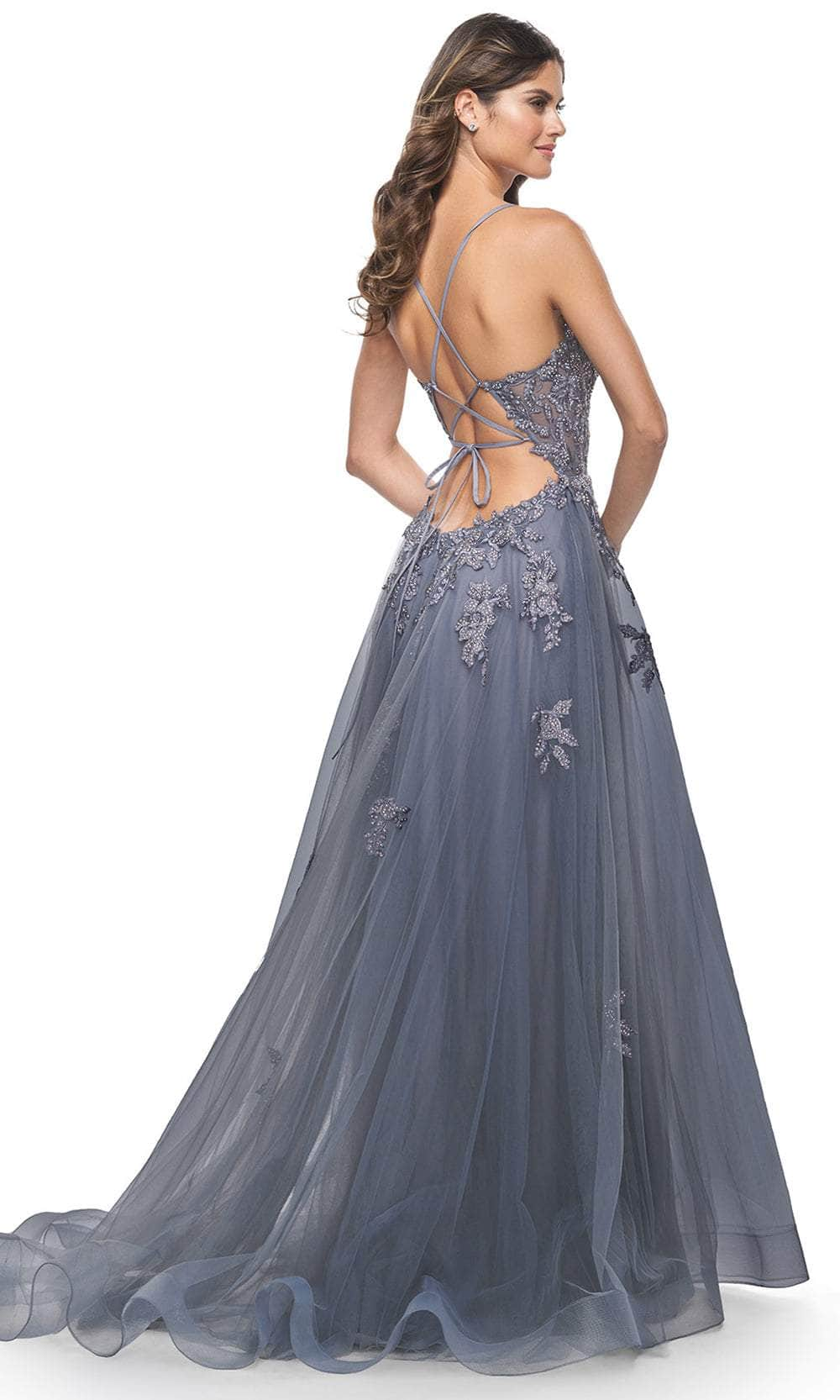 La Femme 31472 - Sleeveless Strappy Back Prom Gown Evening Dresses