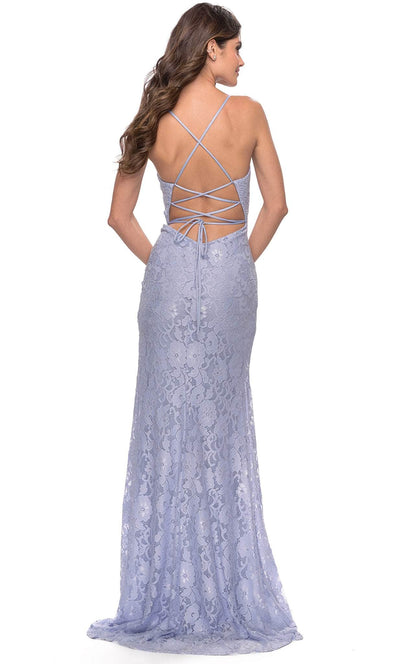 La Femme 31510 - Strappy Sheath Lace Gown Special Occasion Dress