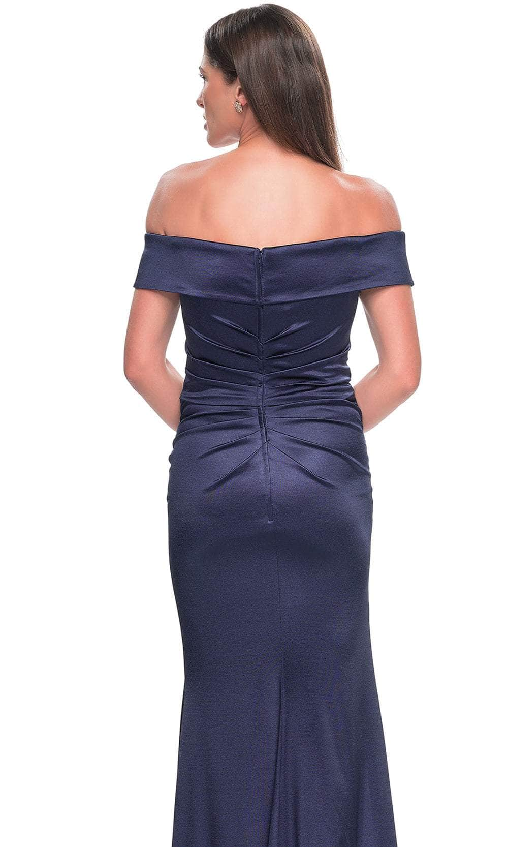 La Femme 31621 - Off Shoulder Satin Evening Dress Evening Dresses