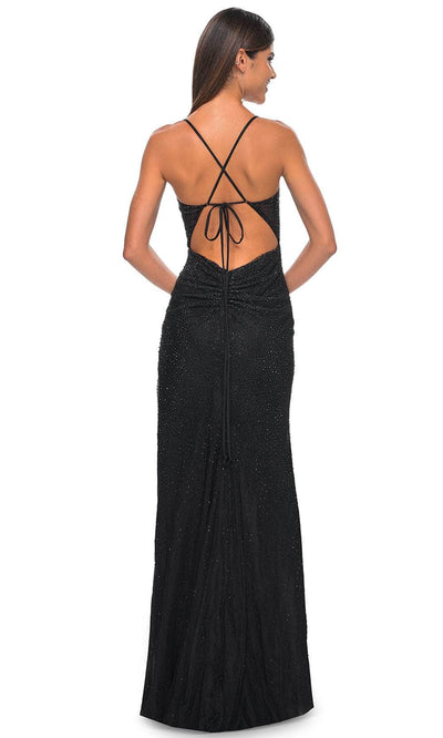 La Femme 31701 - Lace-Up Back Fitted Prom Gown Evening Dresses