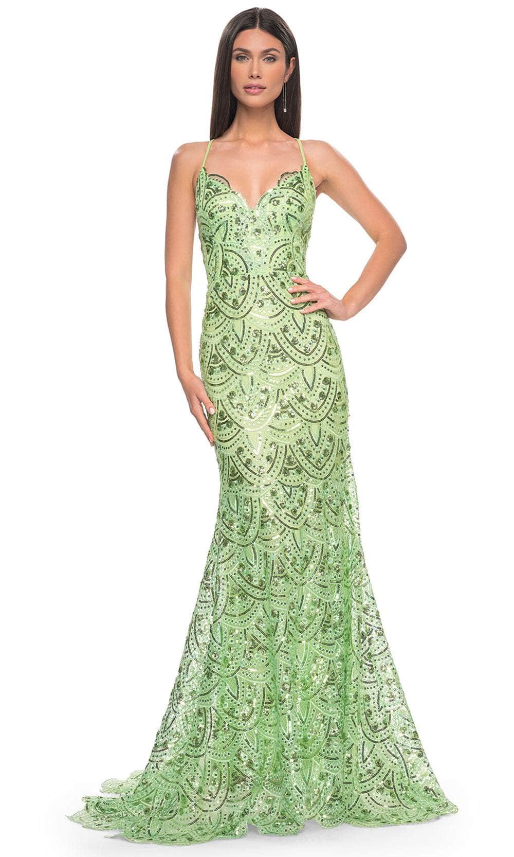 La Femme 31865 - Sequin Design Prom Dress Special Occasion Dress 00 / Sage