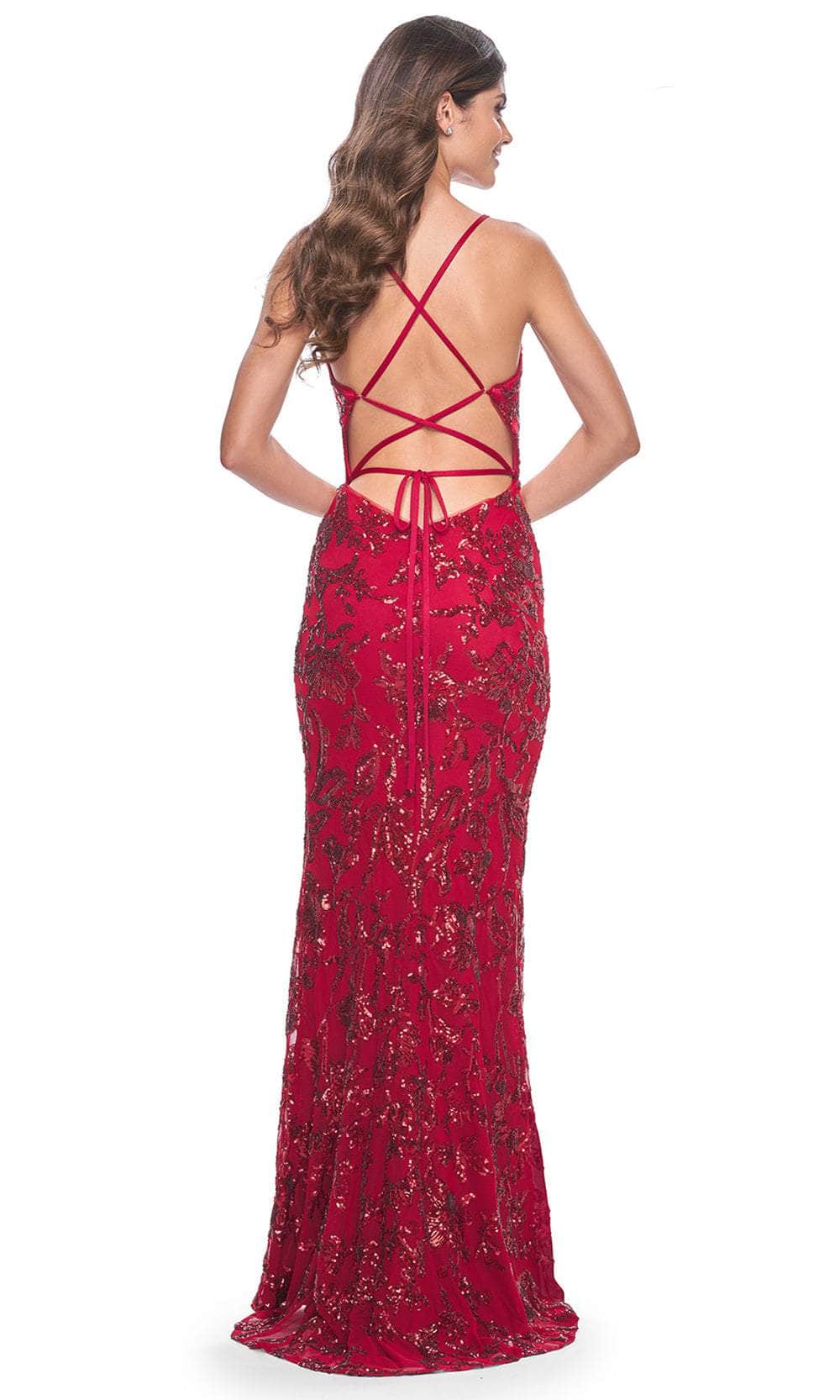 La Femme 31933 - Sequin V-Neck Prom Dress Evening Dresses