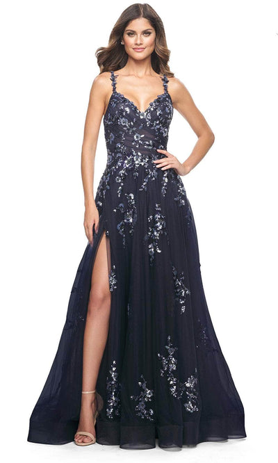 La Femme 31936 - V-Neck Sleeveless Prom Dress Evening Dresses