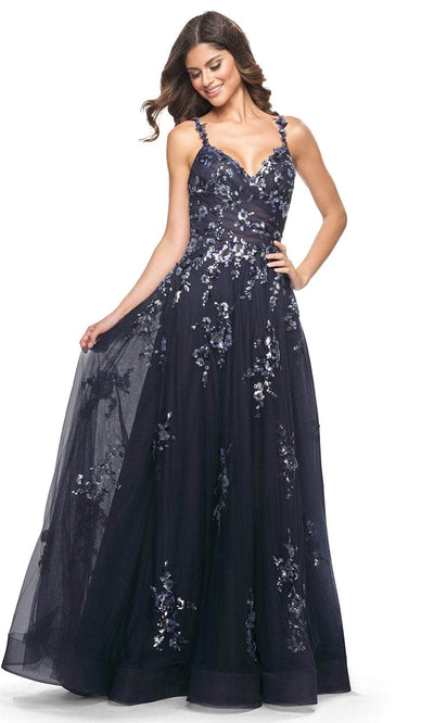 La Femme 31936 - V-Neck Sleeveless Prom Dress Evening Dresses