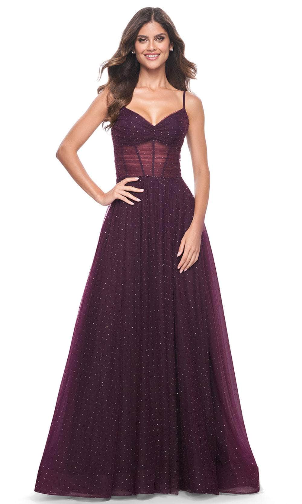 La Femme 31970SC - Ruched Bodice A-Line Prom Dress ADASA La Femme 31970SC - Ruched Bodice A-Line Prom Dress ADASA