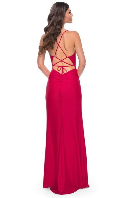 La Femme 31978 - Cowl High Slit Prom Dress Evening Dresses
