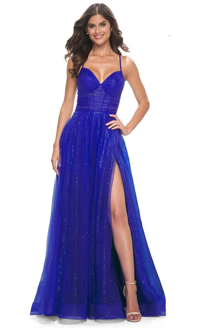 La Femme 31986 - Ruched Corset A-Line Prom Dress Evening Dresses