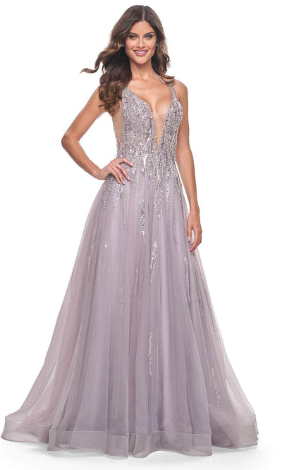 La Femme 31995 - Sequined Sleeveless Prom Gown Evening Dresses