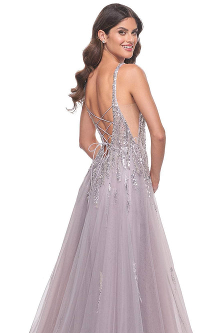 La Femme 31995 - Sequined Sleeveless Prom Gown Evening Dresses