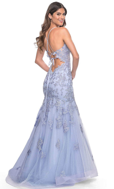 La Femme 32004 - Lace Appliqued Mermaid Prom Gown Prom Dresses