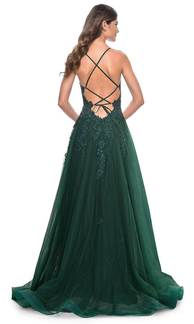 La Femme 32022 - Lace Appliqued A-Line Prom Dress Prom Dresses