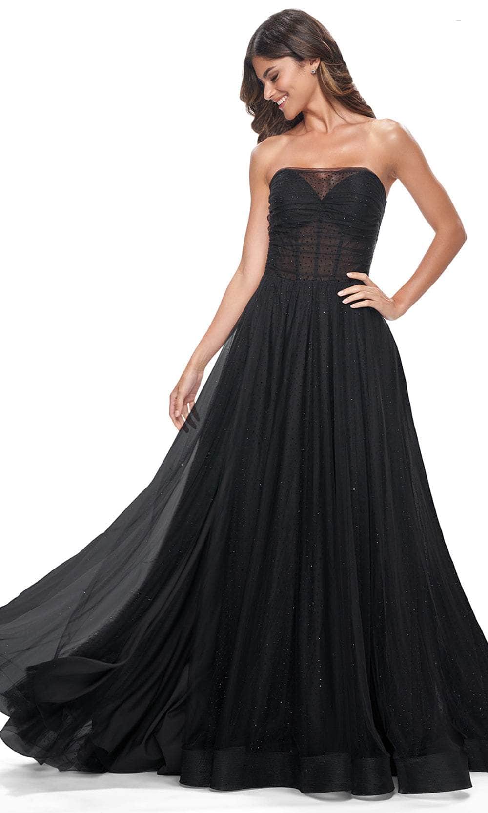 La Femme 32029 - Corset Bodice Straight-Across Prom Gown Prom Dresses