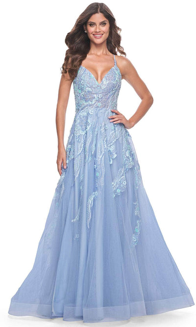 La Femme 32032 - Sequin Tulle Prom Dress Evening Dresses