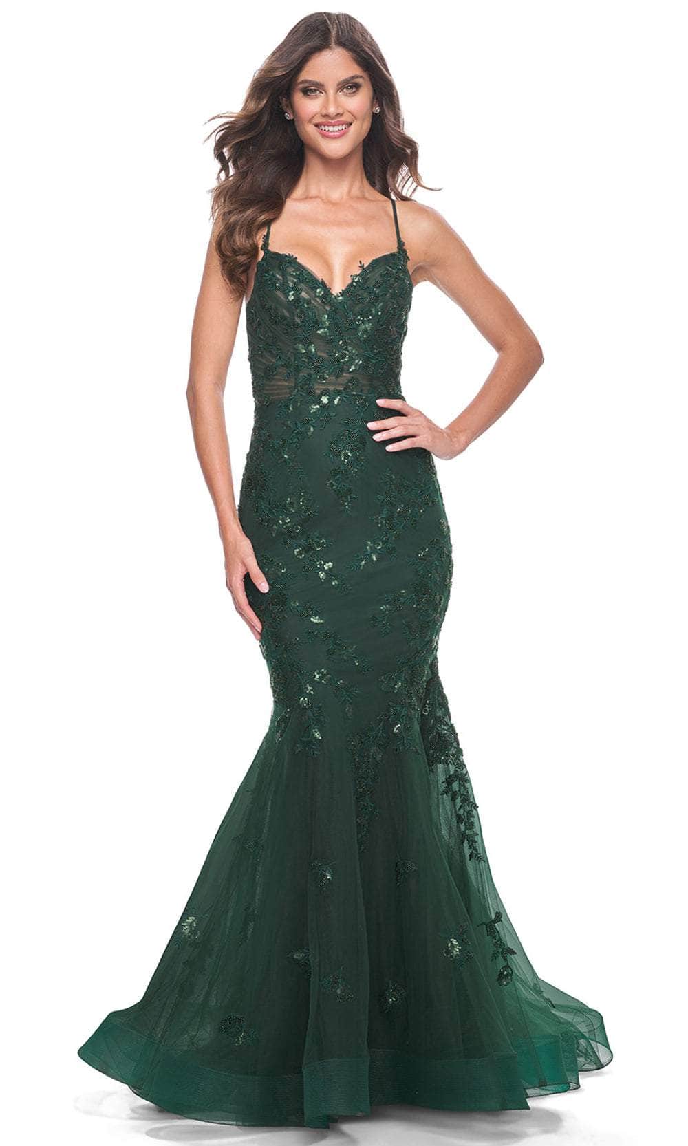 La Femme 32033 - Embellished V-Neck Prom Dress Prom Dresses