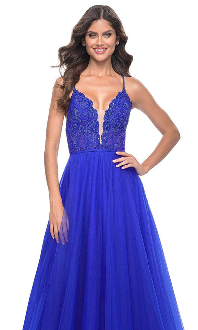 La Femme 32059 - Beaded Applique Prom Dress Evening Dresses