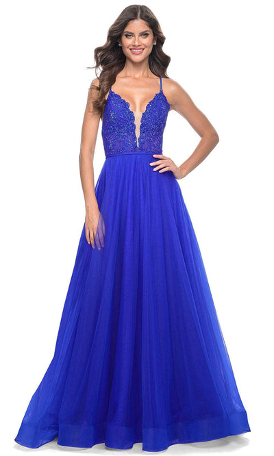 La Femme 32059 - Beaded Applique Prom Dress Evening Dresses