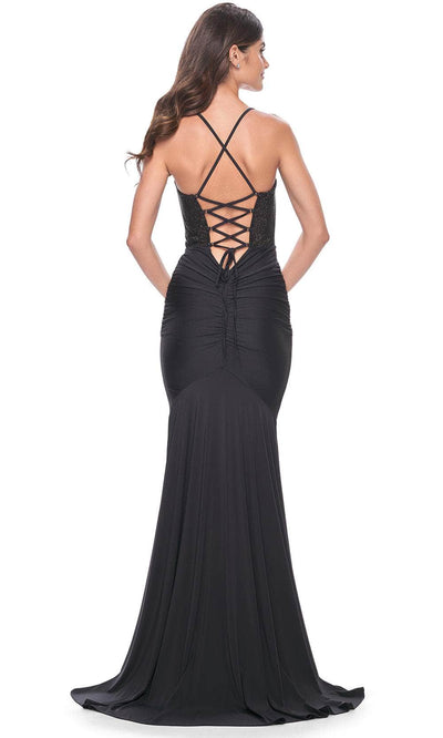 La Femme 32064 - Spaghetti Straps Scoop Prom Dress Evening Dresses