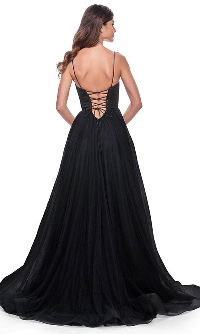 La Femme 32065 - Bustier High Slit Prom Dress Evening Dresses