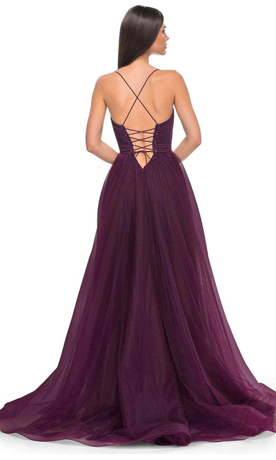 La Femme 32065 - Bustier High Slit Prom Dress Evening Dresses