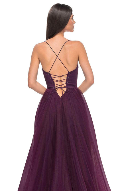 La Femme 32065 - Bustier High Slit Prom Dress Evening Dresses