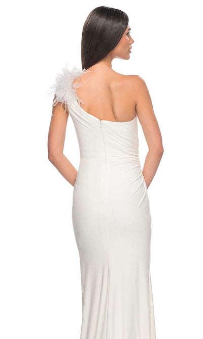 La Femme 32076 - Feathered One Shoulder Prom Dress Special Occasion Dresses