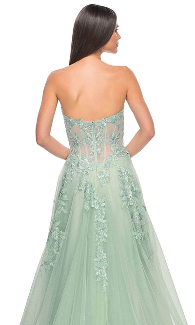 La Femme 32082 - Strapless Applique Prom Dress Prom Dresses