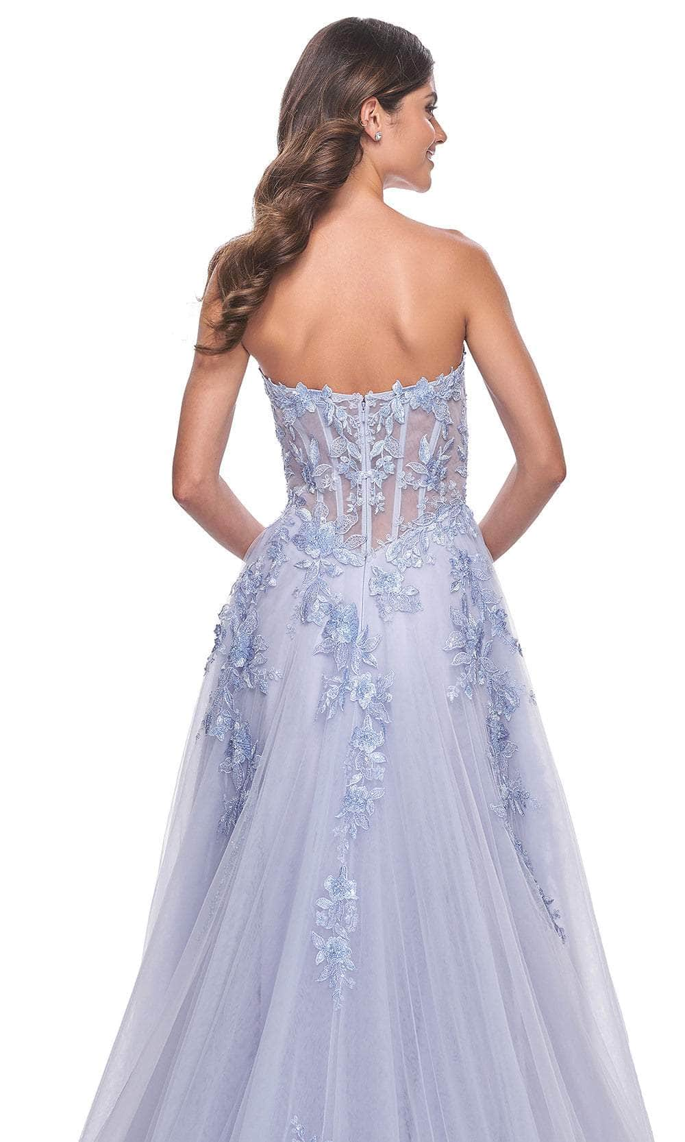 La Femme 32082 - Strapless Applique Prom Dress Prom Dresses