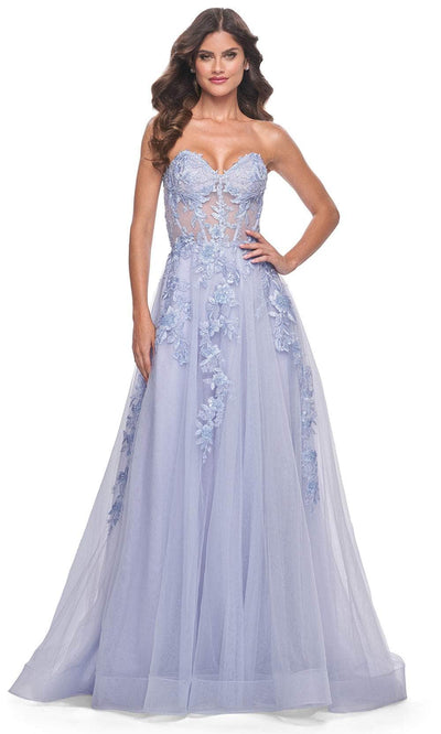 La Femme 32082 - Strapless Applique Prom Dress Prom Dresses