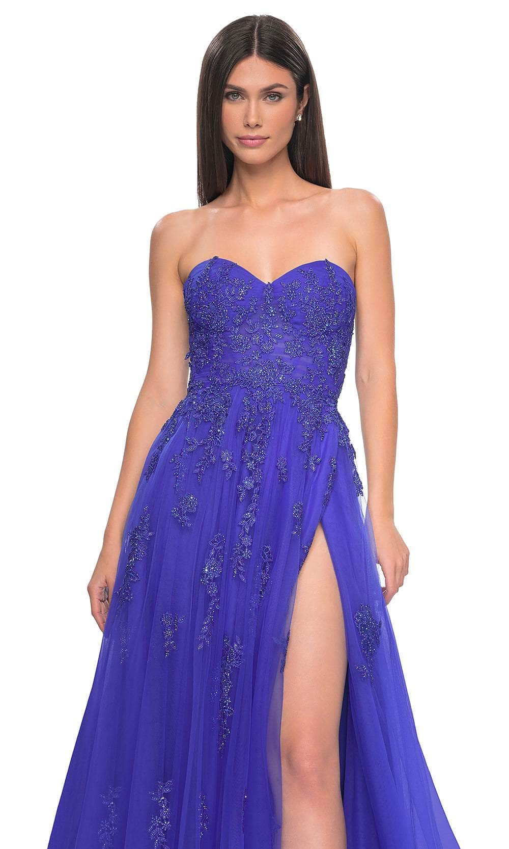 La Femme 32084 - Strapless Lace Prom Dress Prom Dresses
