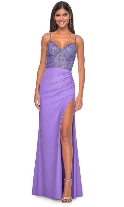 La Femme 32089 - Spaghetti Straps Prom Dress Evening Dresses 00 /  Periwinkle