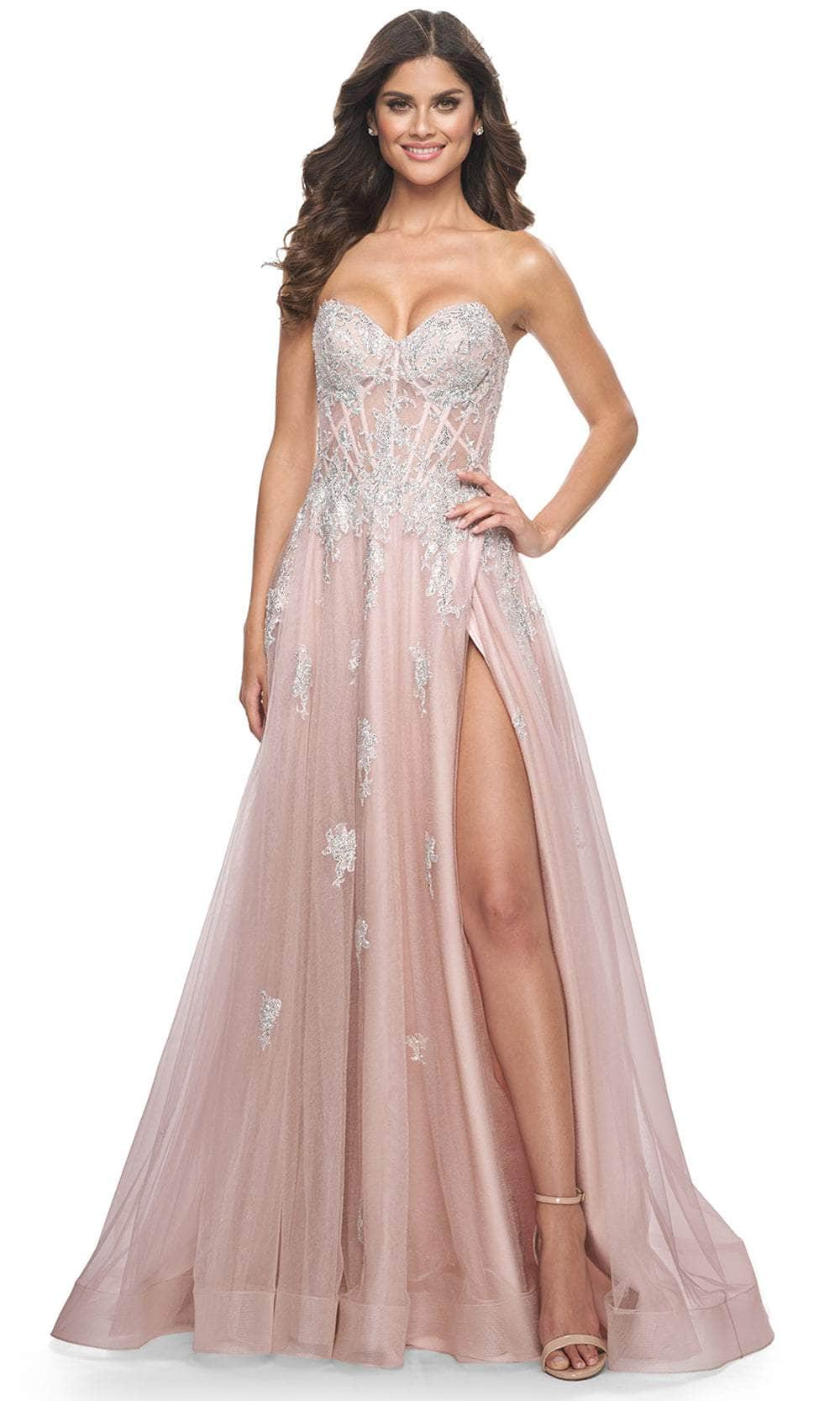 La Femme 32111 - Strapless Tulle Prom Dress Prom Dresses