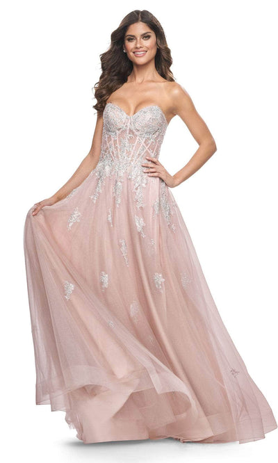 La Femme 32111 - Strapless Tulle Prom Dress Prom Dresses