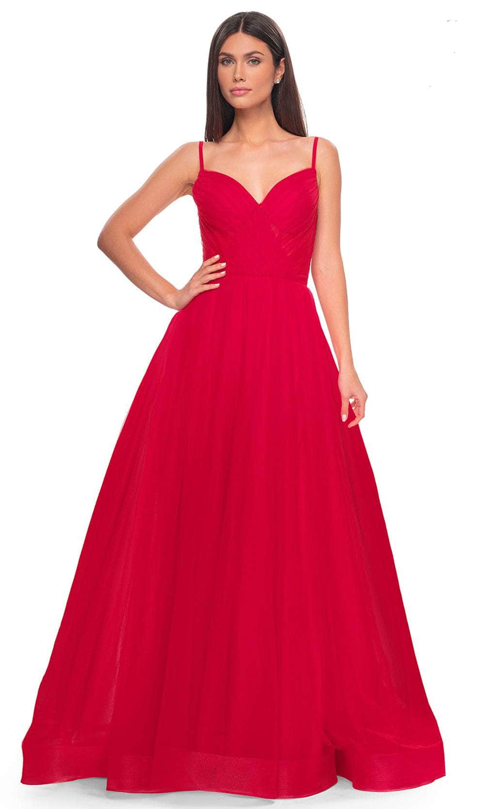 La Femme 32130 - Ruched Tulle Prom Dress Evening Dresses