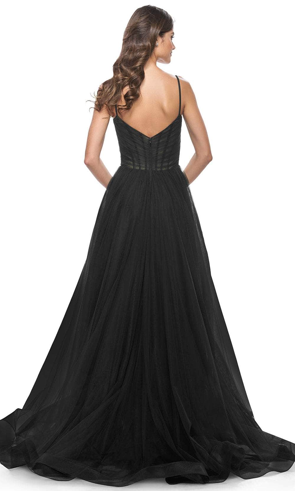 La Femme 32130 - Ruched Tulle Prom Dress Evening Dresses