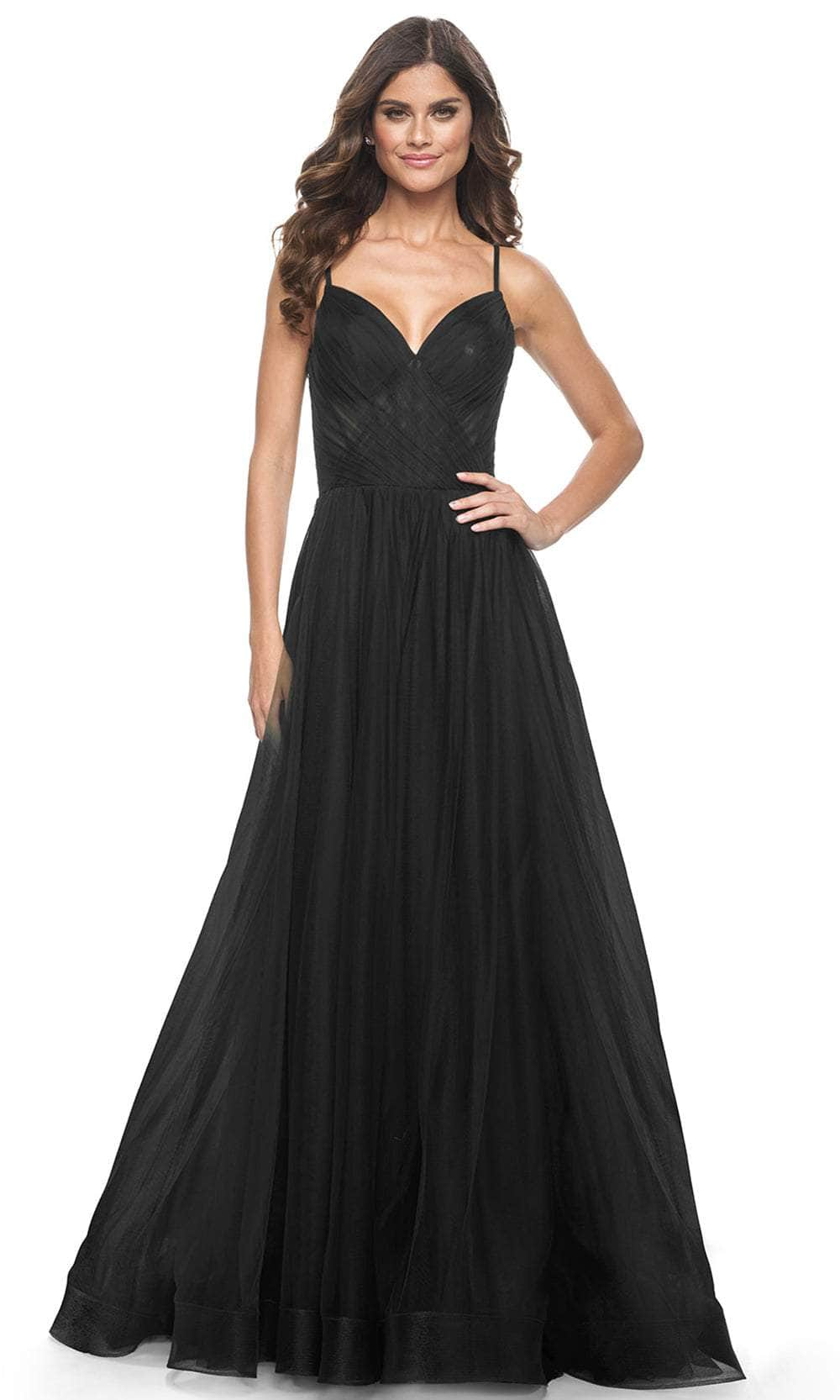 La Femme 32130 - Ruched Tulle Prom Dress Evening Dresses