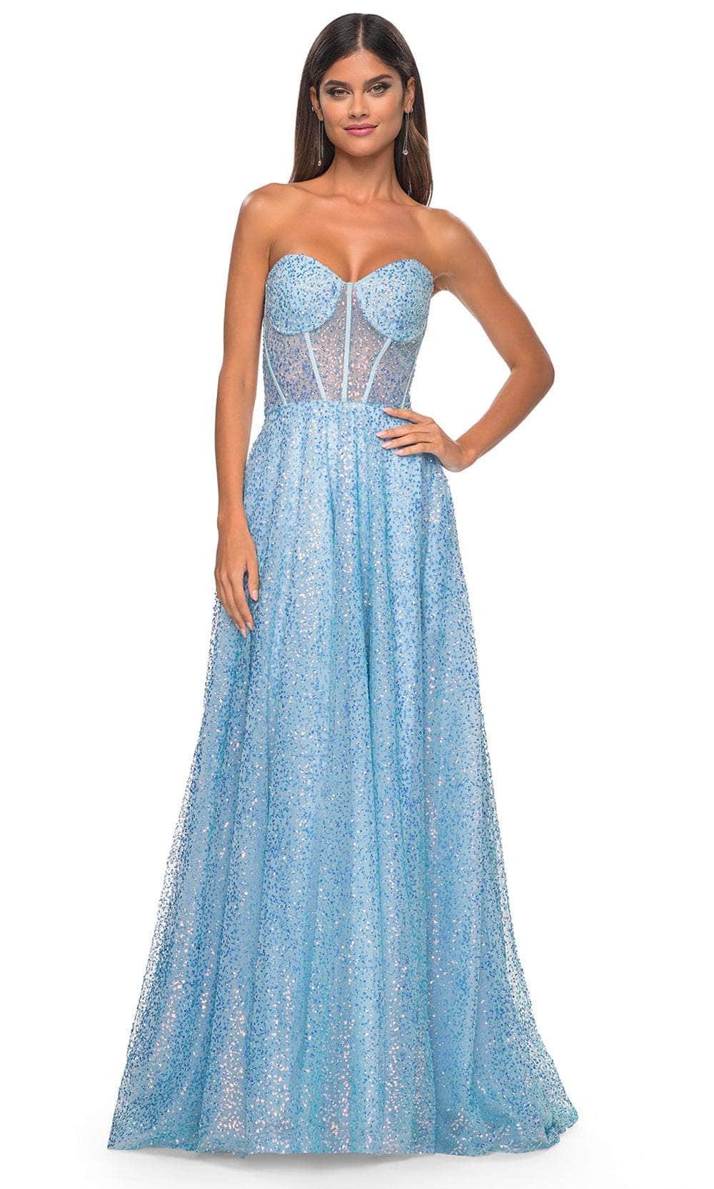 La Femme 32136 - Strapless Sequin A-Line Prom Gown Prom Dresses