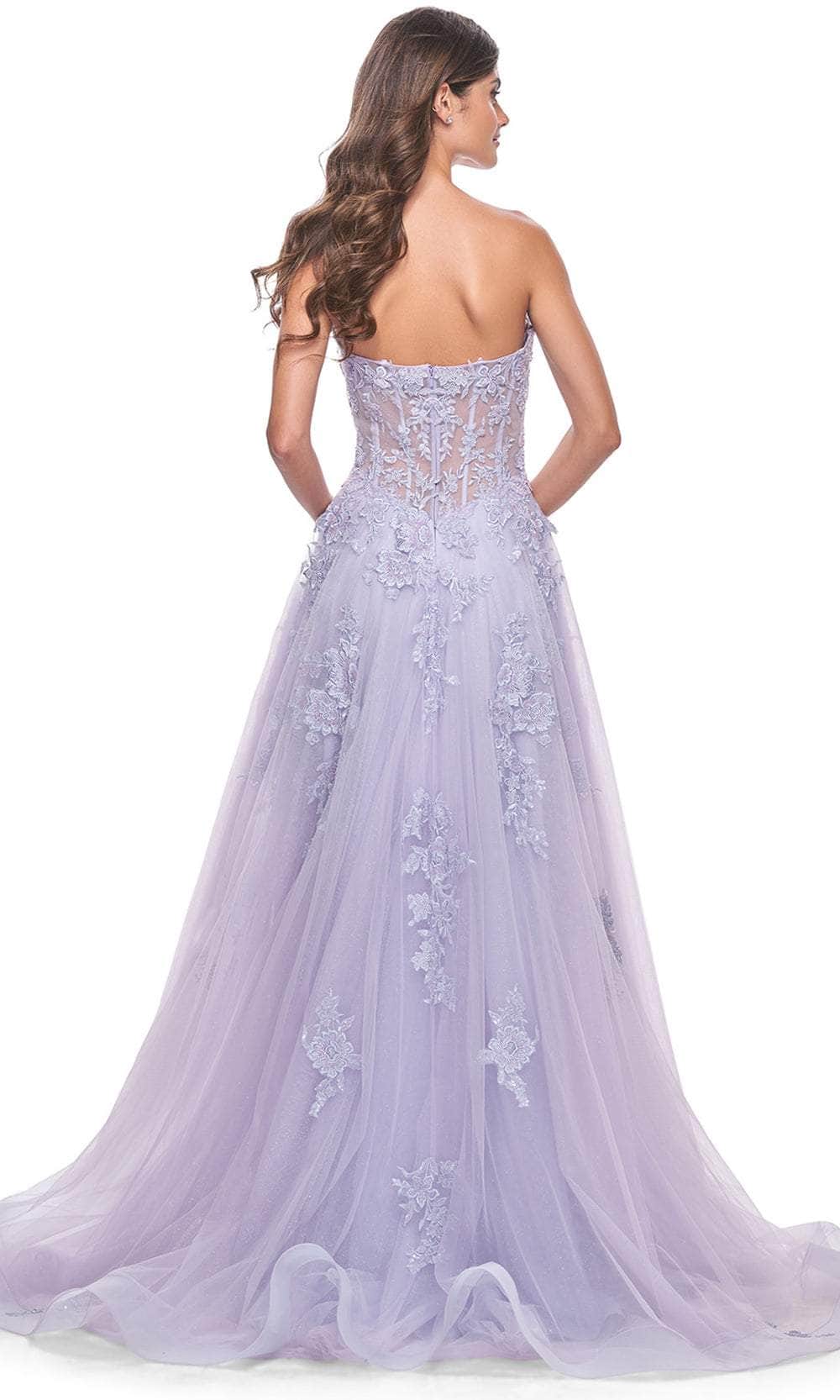 La Femme 32145 - Lace Corset Prom Dress Prom Dresses