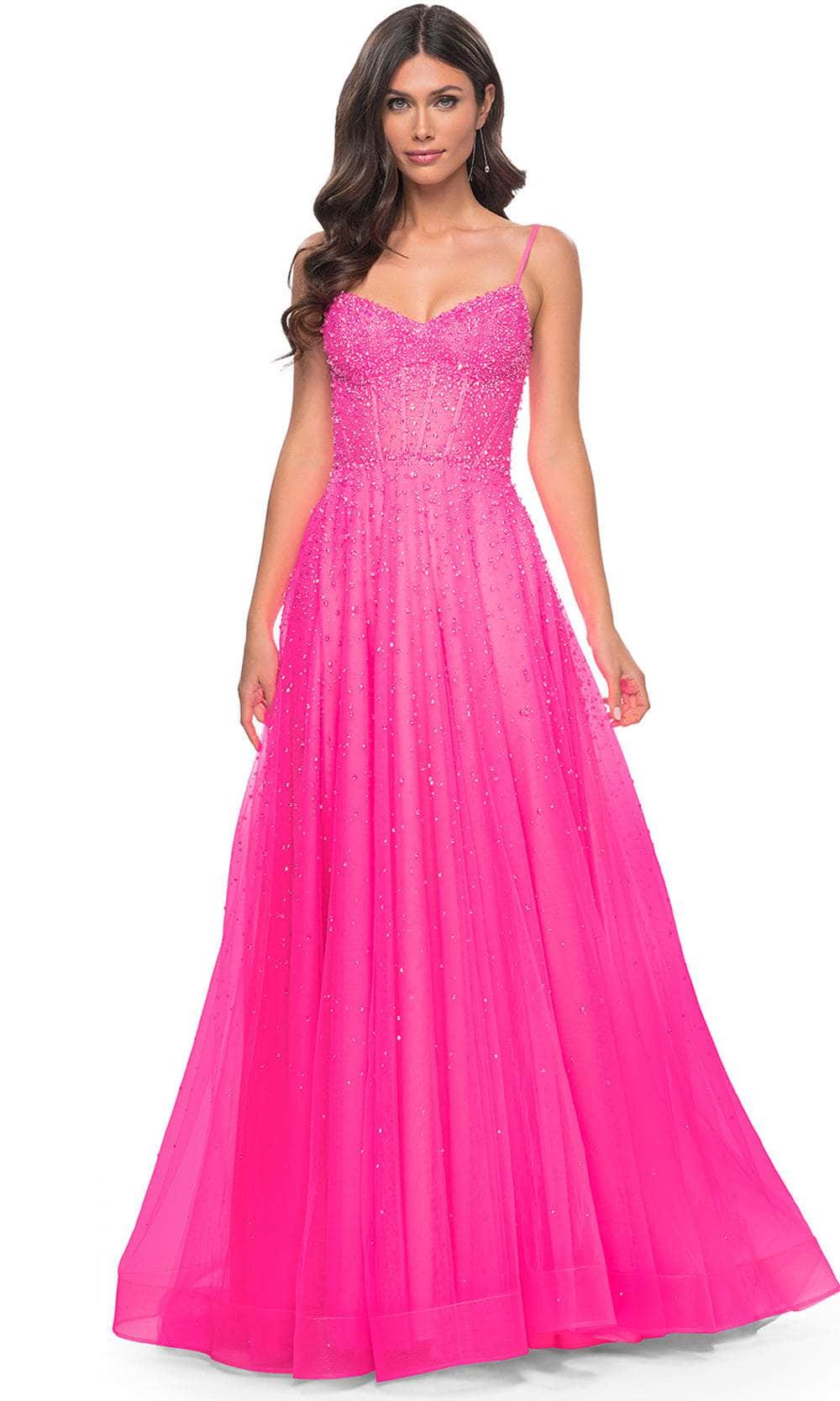 La Femme 32146 - Embellished Tulle Prom Dress Special Occasion Dresses