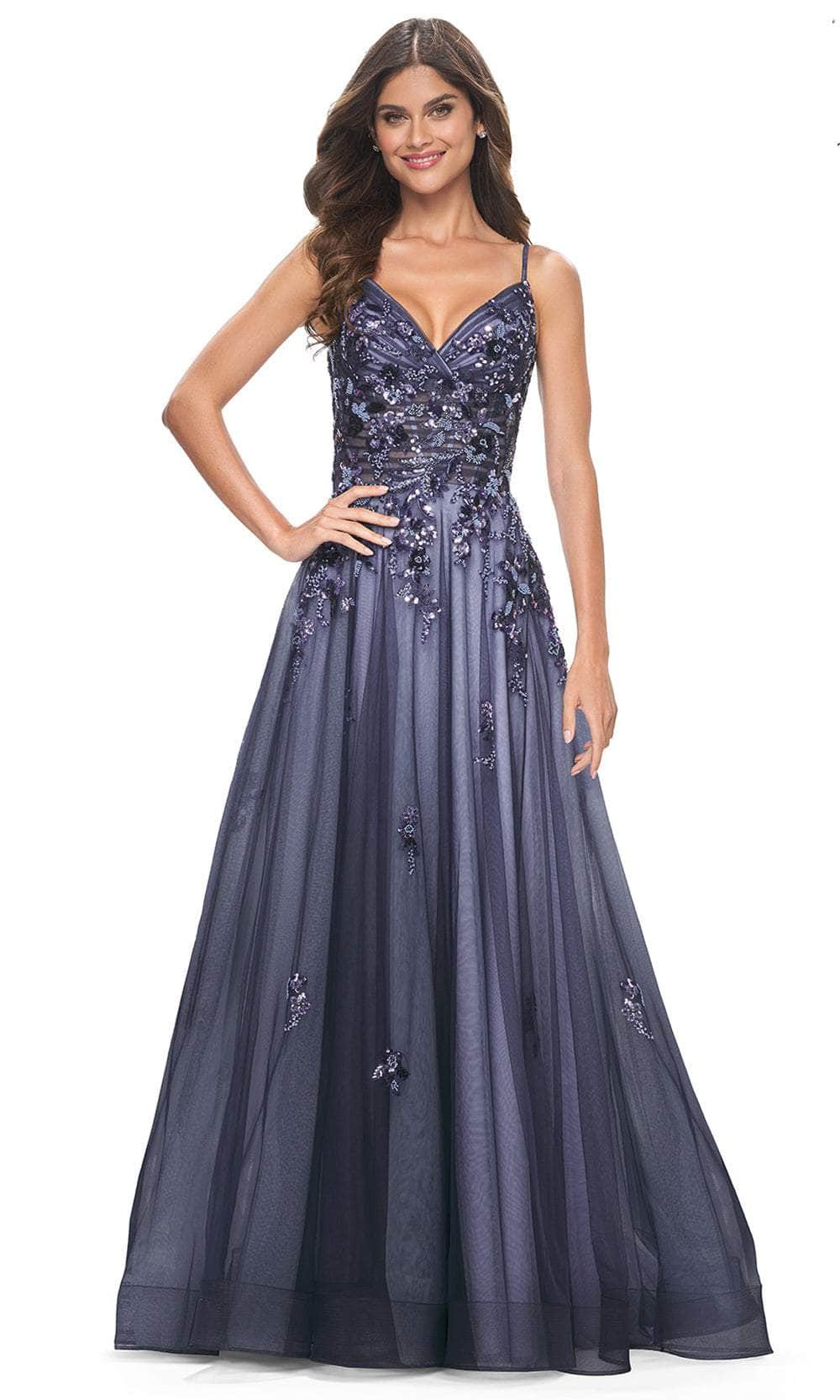 La Femme 32185 - Sleeveless Beaded Prom Gown Prom Dresses