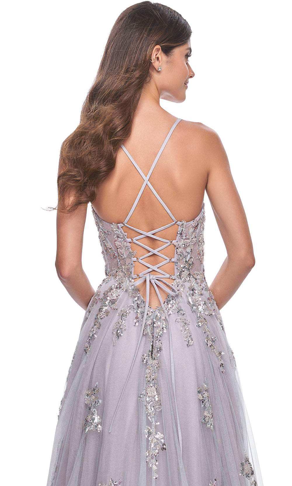 La Femme 32200 - Sleeveless Lace-Up Back Prom Gown Prom Dresses