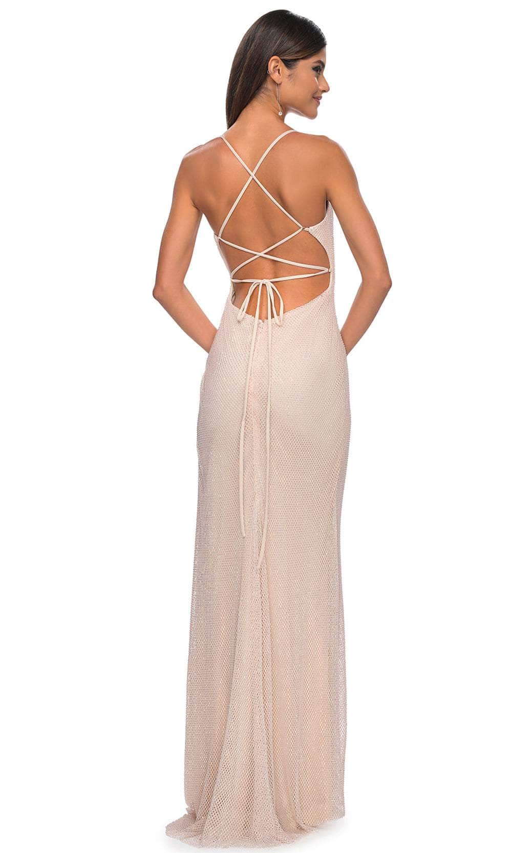 La Femme 32203 - Rhinestone Net Prom Dress Prom Dresses